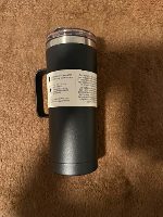 Black Stainless Steel Insulated Coffee Tumbler With Handle