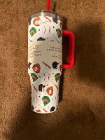 Baseball 40 Oz Insulated Tumbler – Red Handle