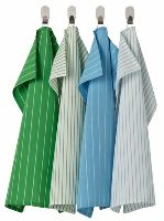 RINNIG Tea Towel - green/blue striped